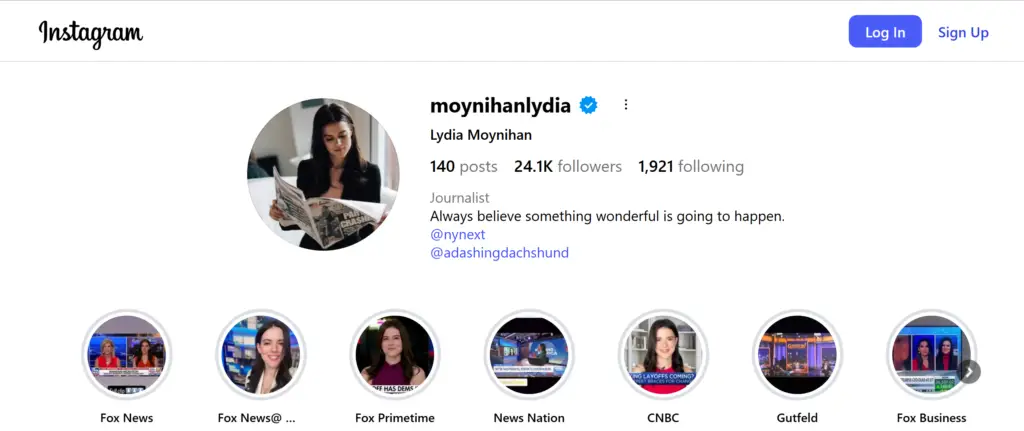 Lydia Moynihan Instagram